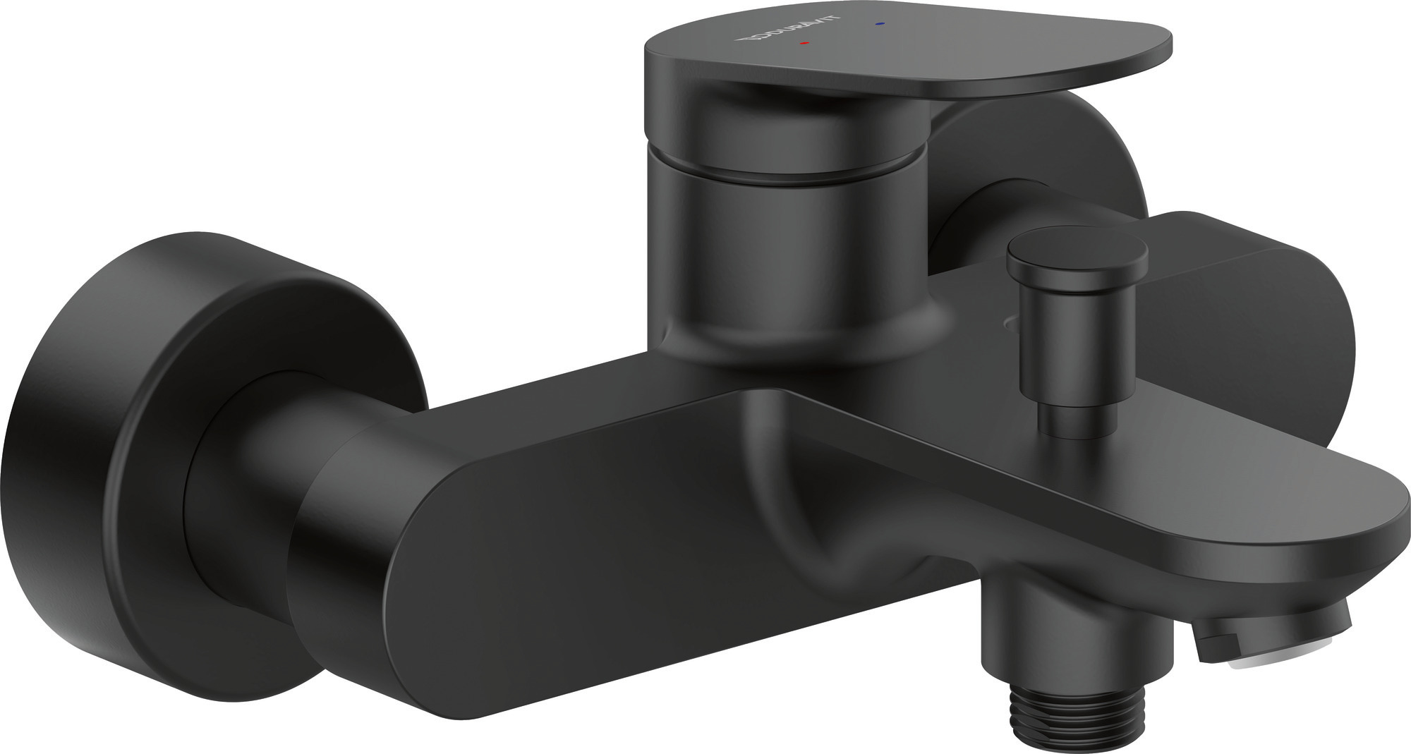 Single lever bath mixer exposed matt black