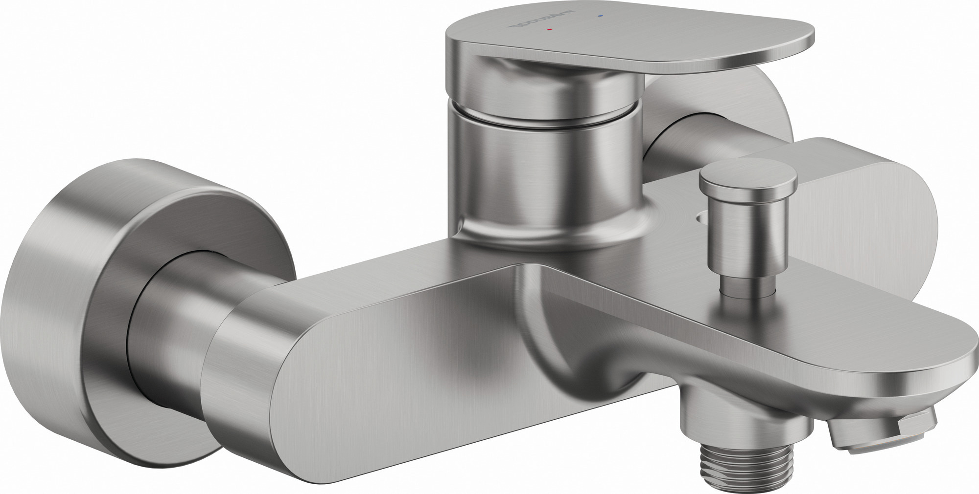 Single lever bath mixer exposed stainless steel