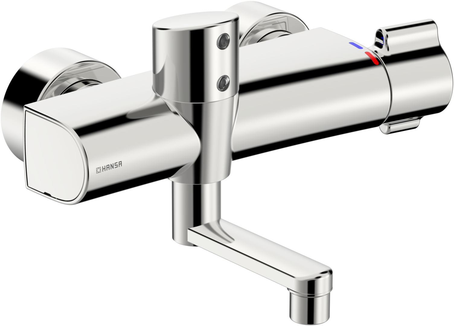 Touchless thermostatic washbasin faucet