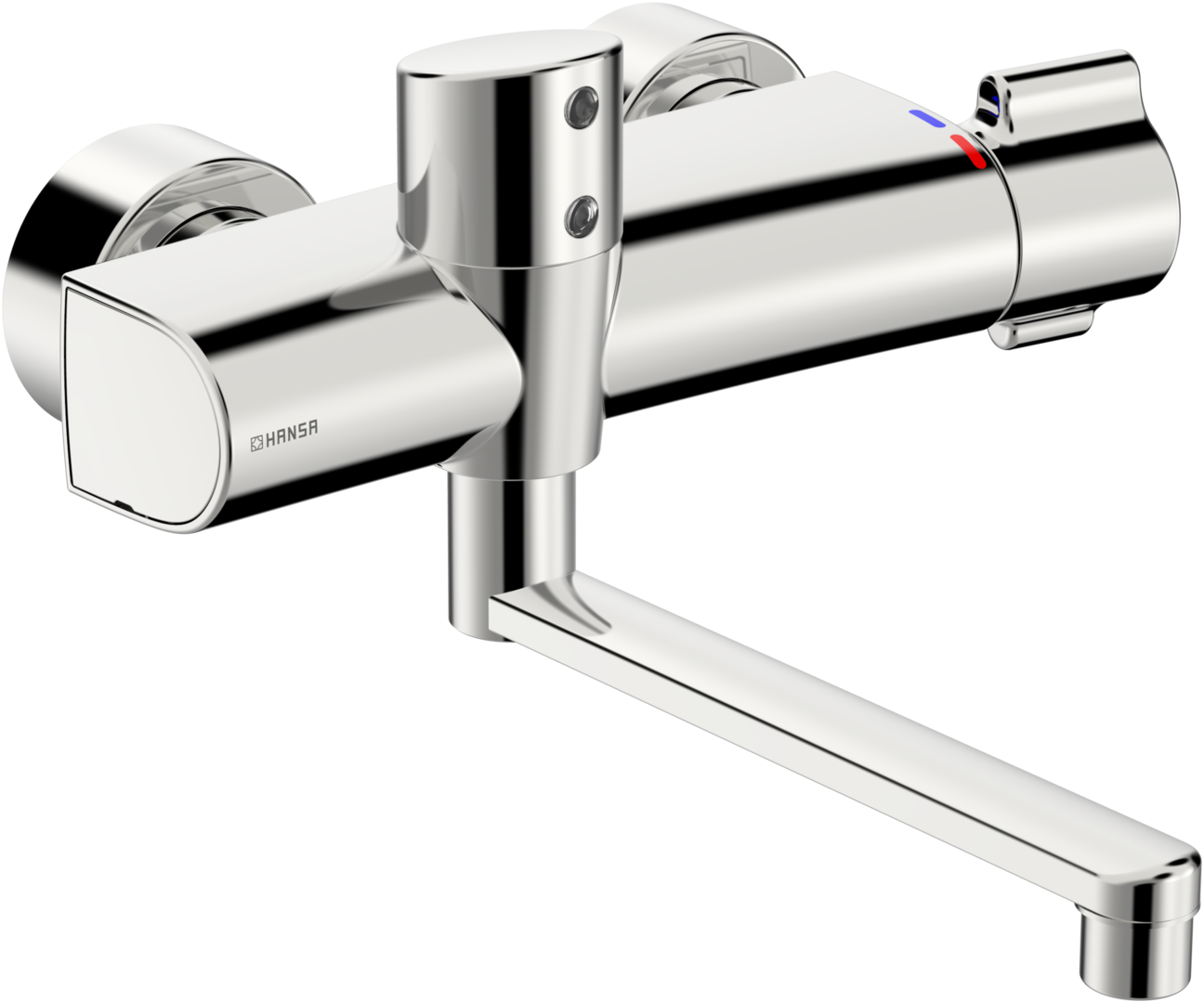 Touchless thermostatic washbasin faucet