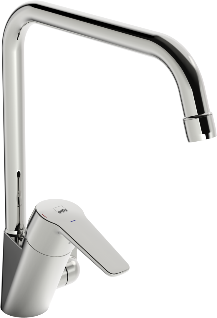 Single lever kitchen faucet with dishwasher valve