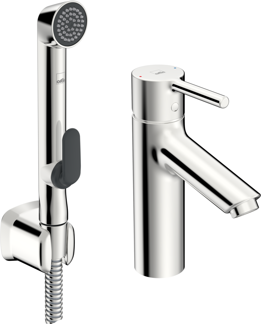 Single lever washbasin faucet, Bidetta