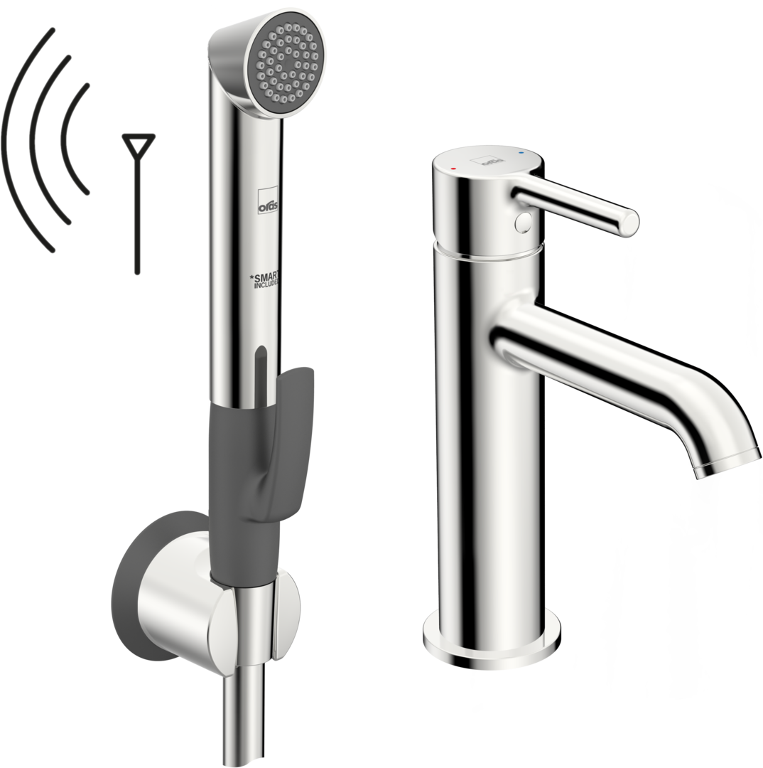 Single lever washbasin faucet, Bidetta