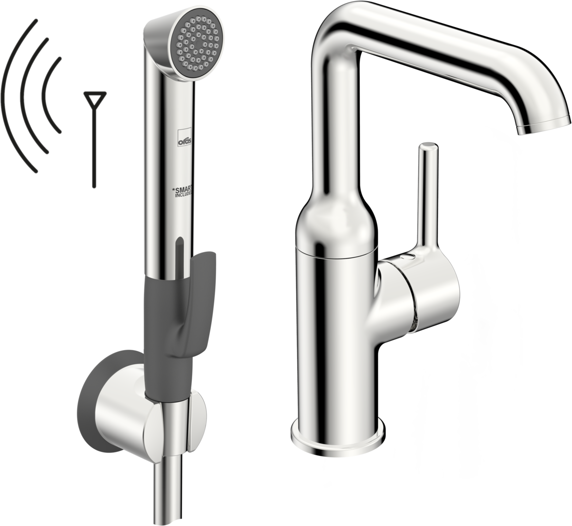 Single lever washbasin faucet, Bidetta