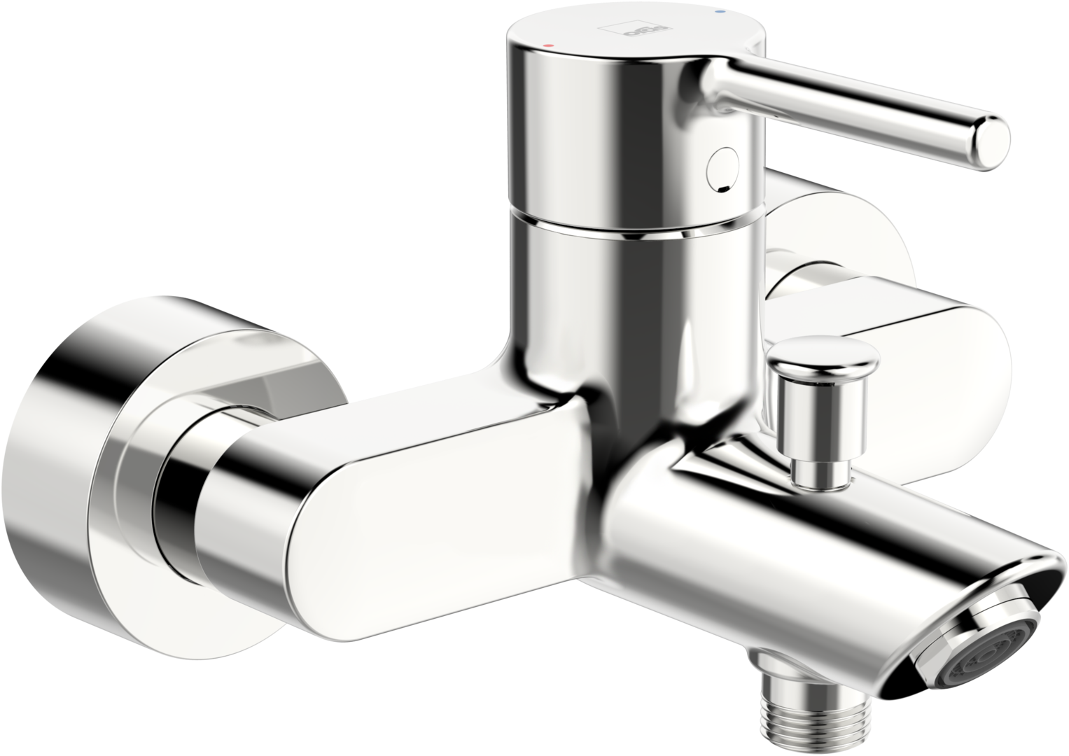 Single lever bath/shower faucet