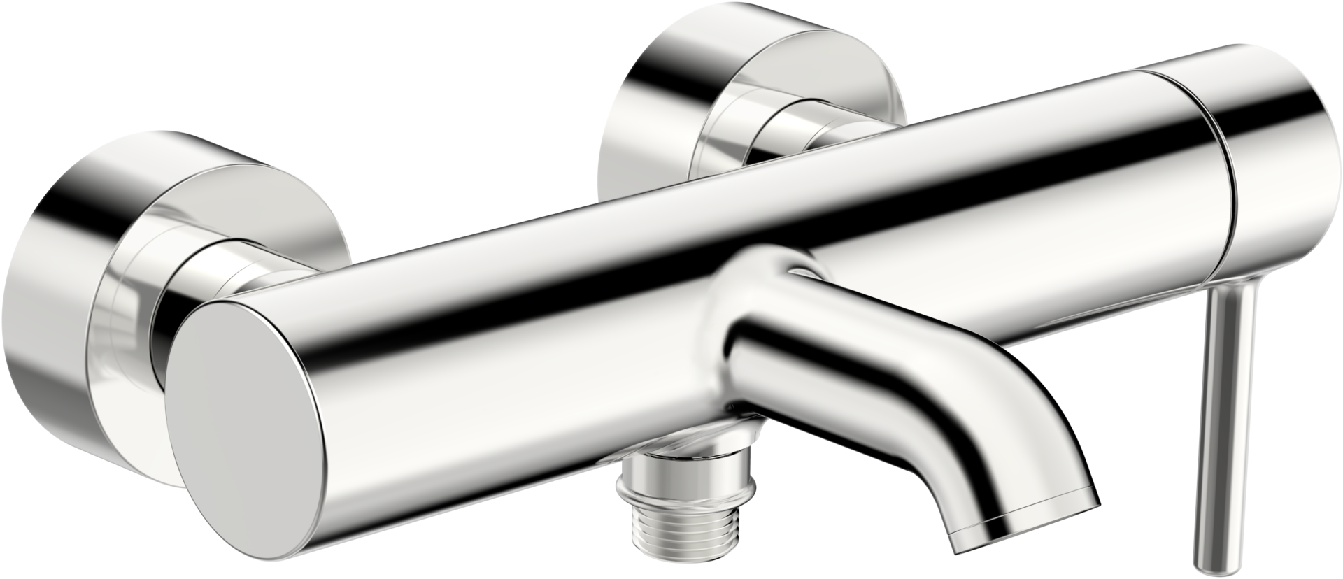 Single lever bath/shower faucet