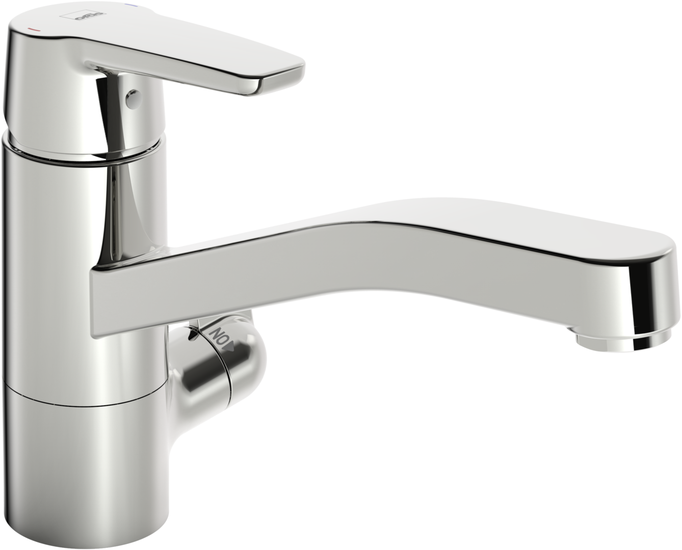 Single lever kitchen faucet with dishwasher valve