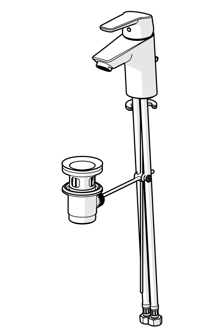 Single lever washbasin faucet