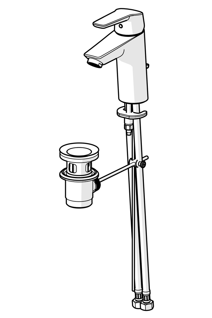 Single lever washbasin faucet