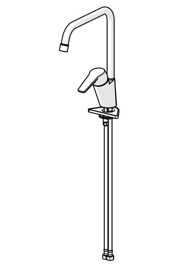 Single lever kitchen faucet
