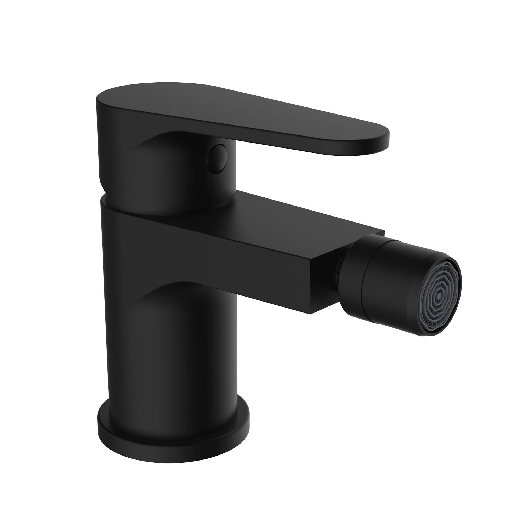 Single-lever bidet mixer with swivel aerator and flexible hoses 3/8″ >350mm.