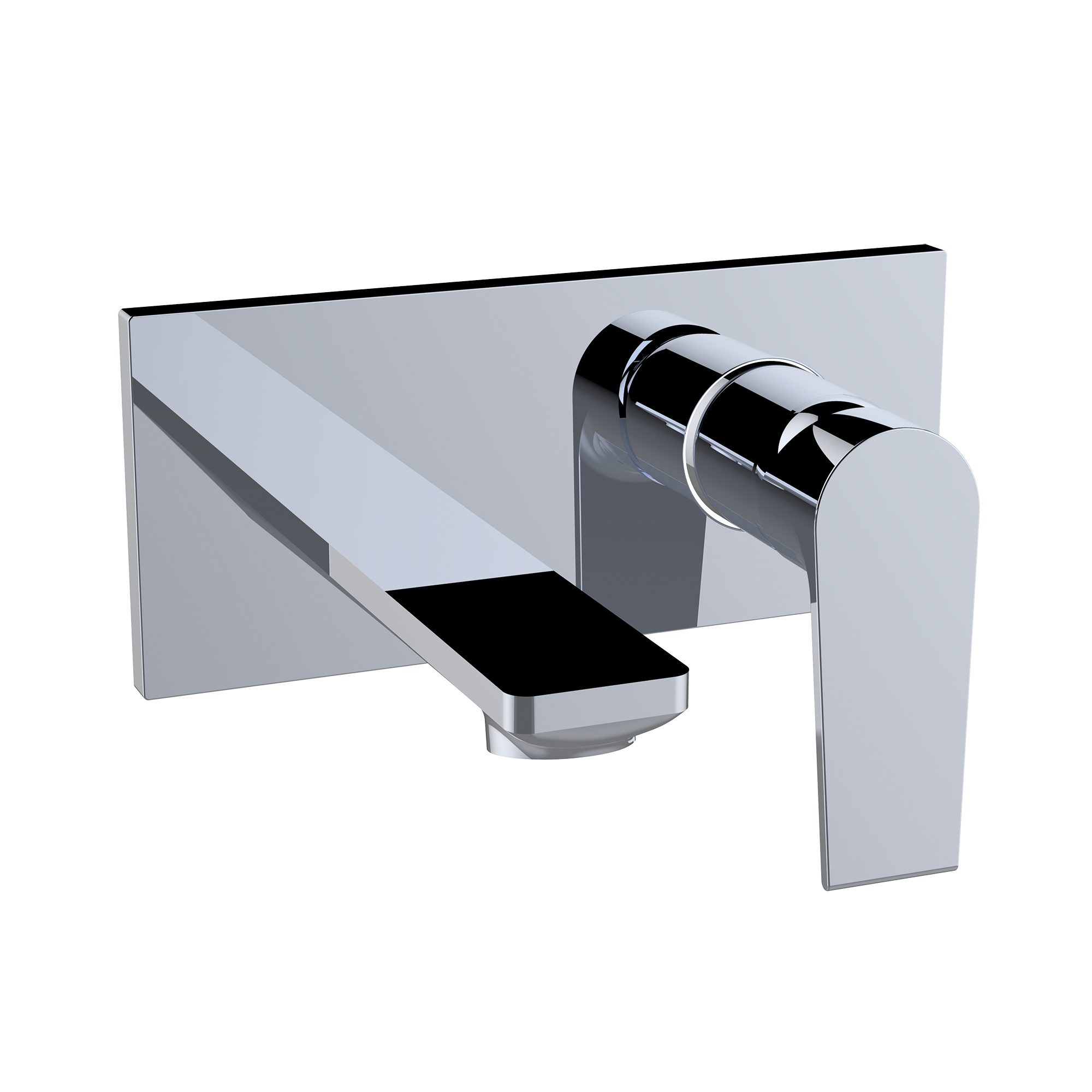 Concealed basin mixer with aerator.