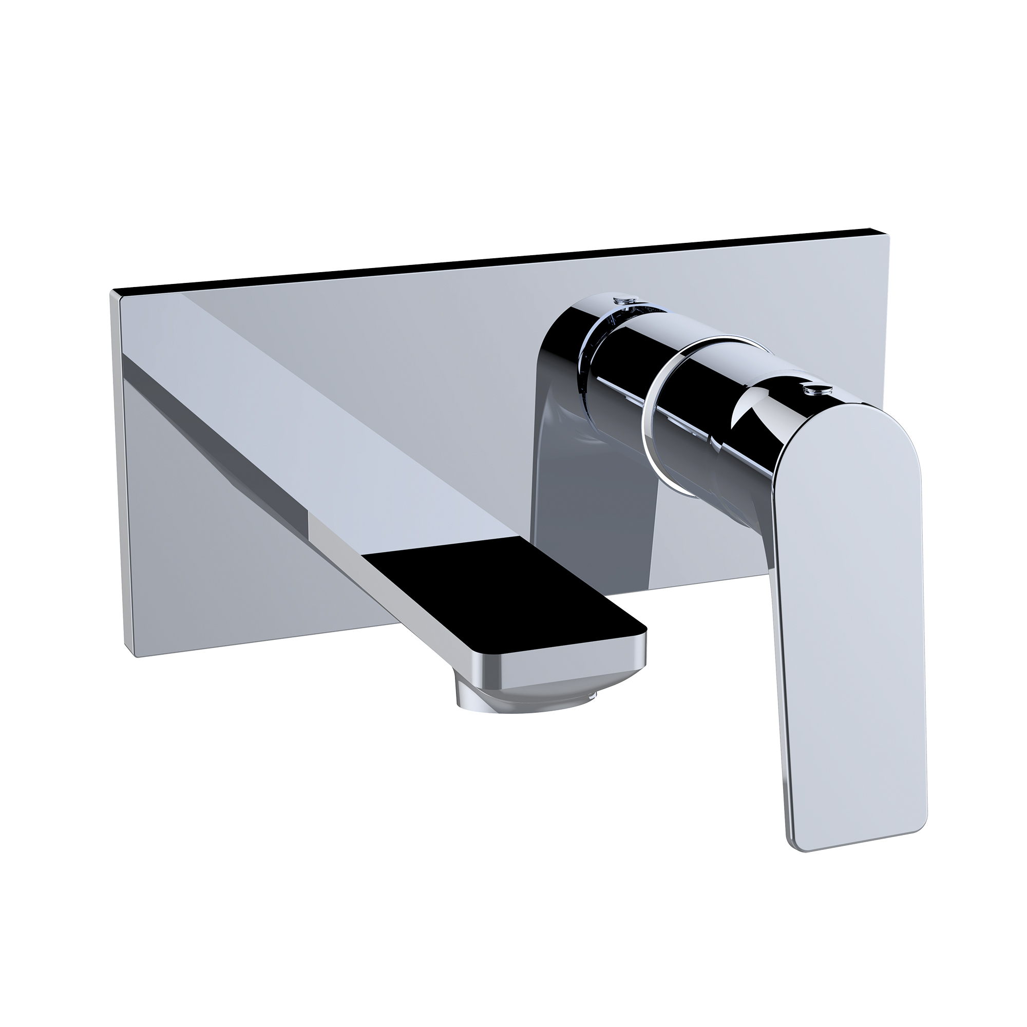 Concealed basin mixer with aerator.