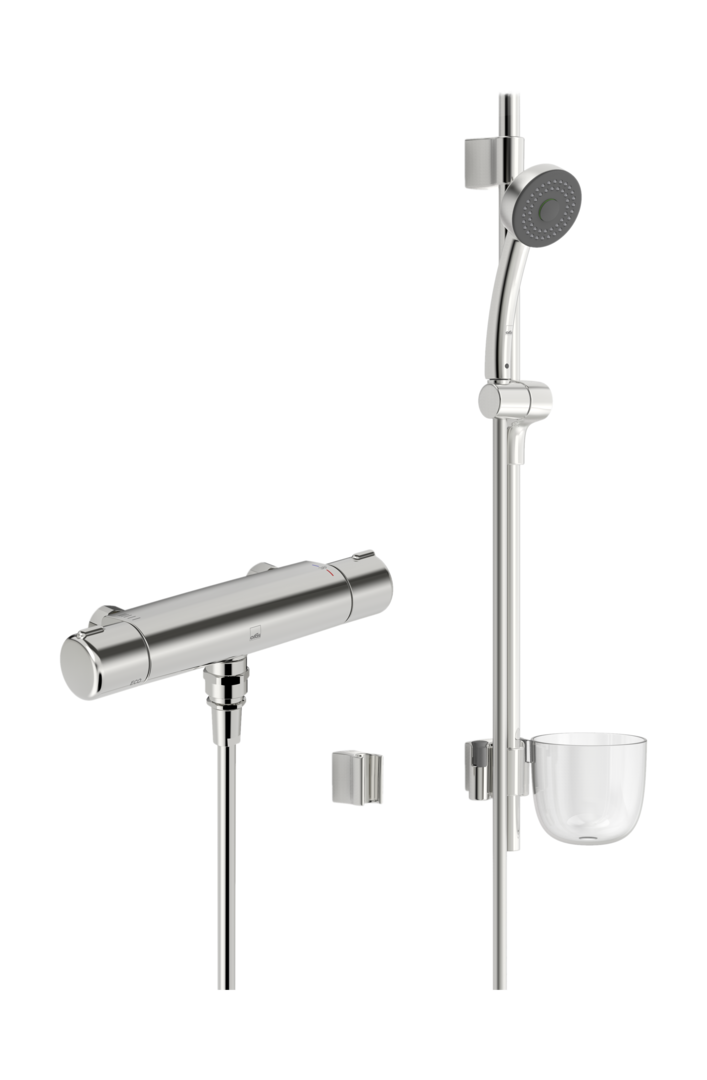 Wall-mounted shower faucet with shower set