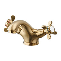 RUNSKÄR N wash-basin mixer tap brass-colour