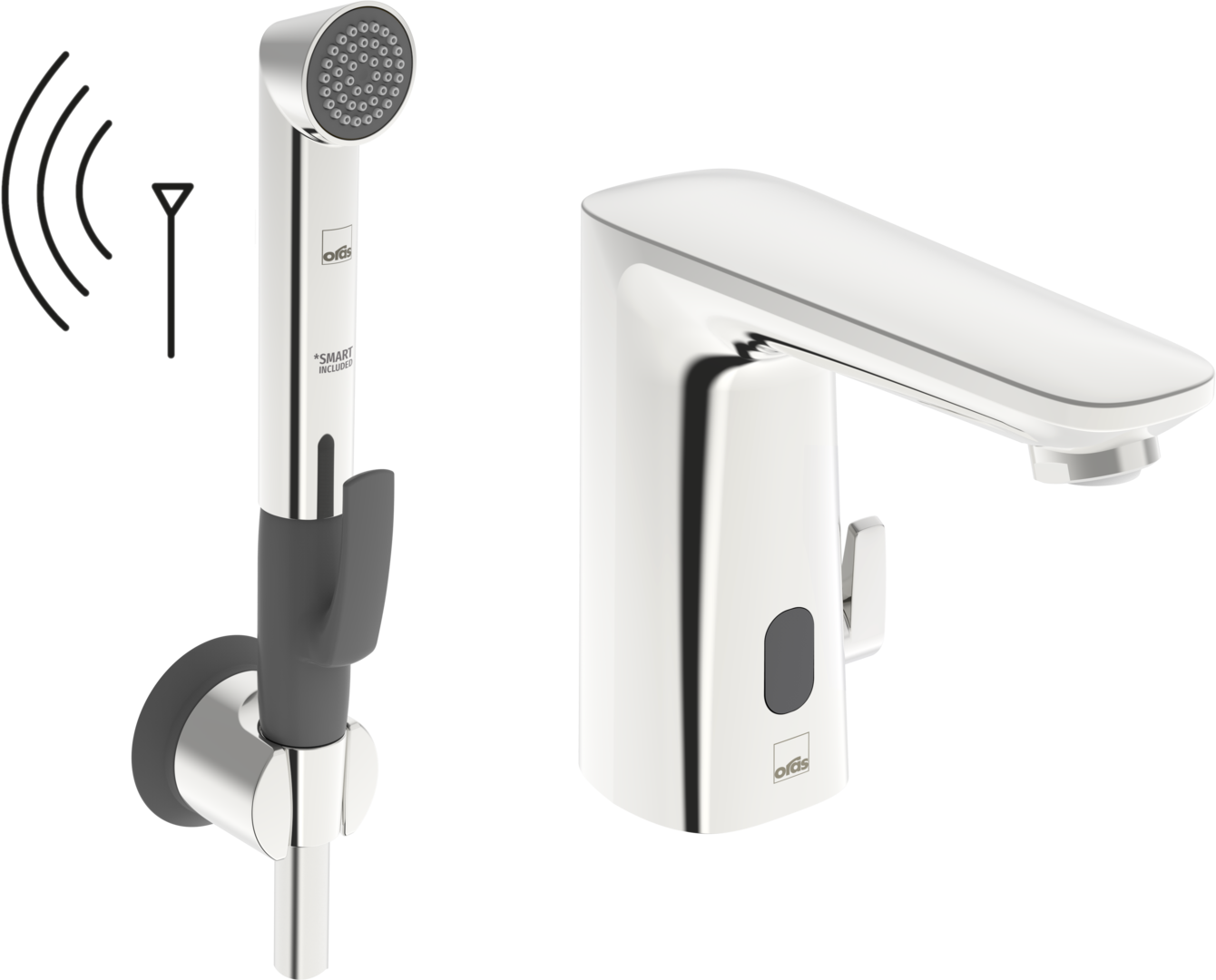 Touchless washbasin faucet