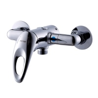 A manual temperature controlled exposed single lever mixer shower supplied with just the mixer valve (no shower kit)
