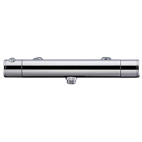 A thermostatic temperature controlled cool touch bar mixer shower supplied with just the mixer valve (no shower kit).