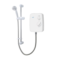 8.5kW electric shower with separate temperature and power controls.
