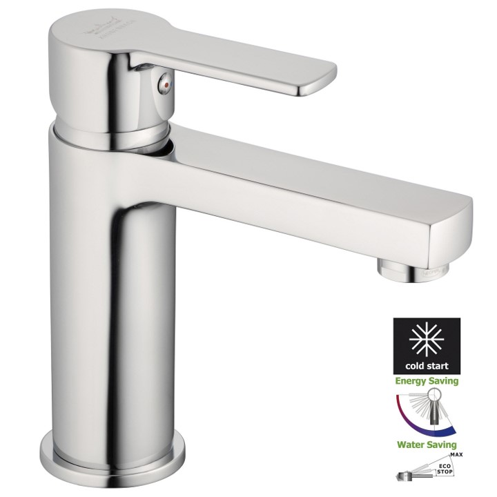 Single Lever Basin mixer 5L/Min with COLD START
Waschtisch-Einhebelmischer mit Wasserspar-Strahlregler 5L/Min und COLD START