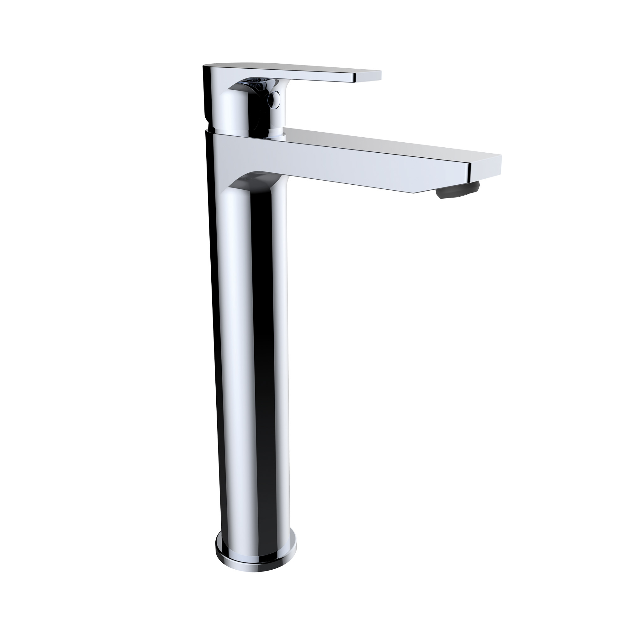 Single-lever basin mixer with aerator and flexible hoses 3/8″ >350mm.