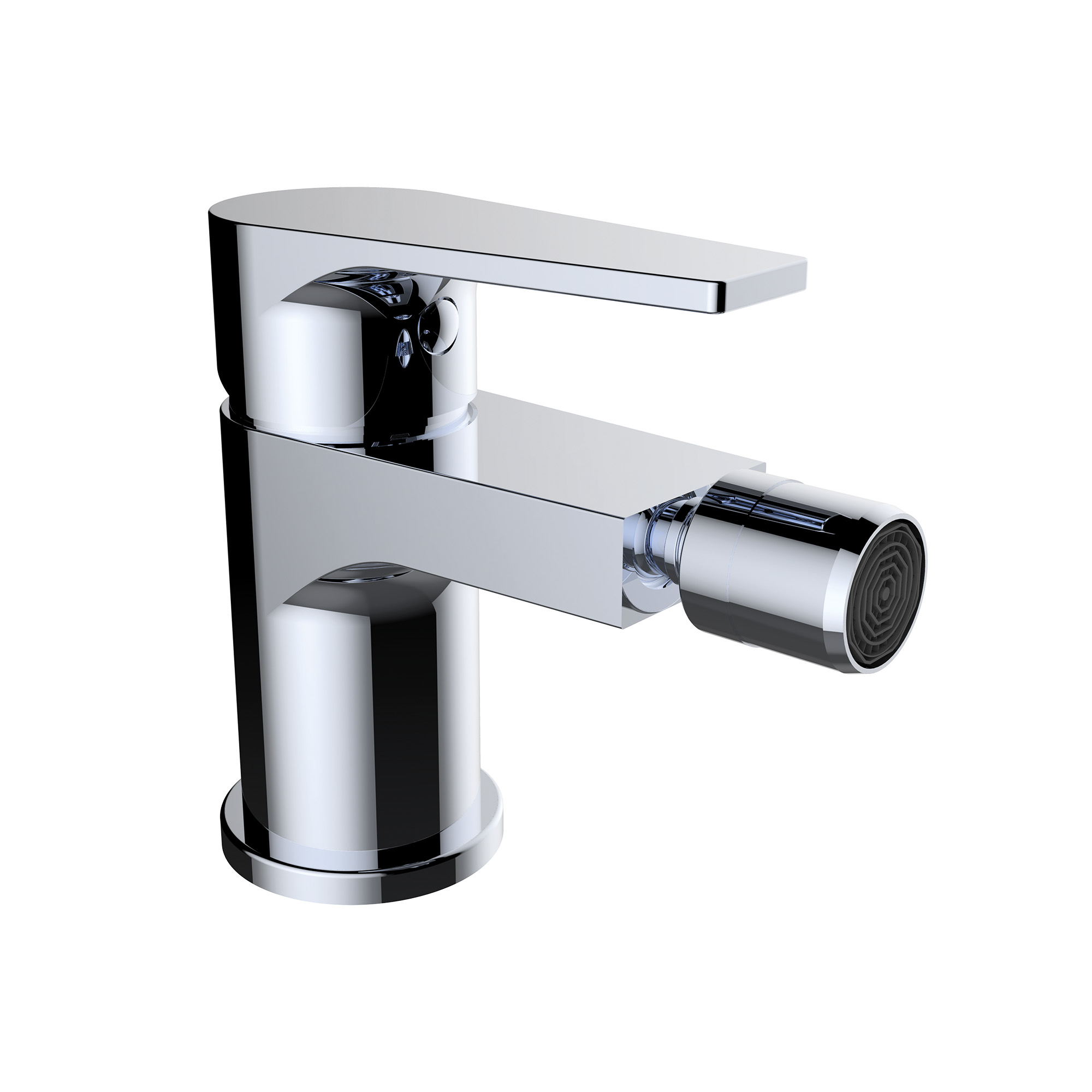 Single-lever basin mixer with aerator and flexible hoses 3/8″ >350mm.