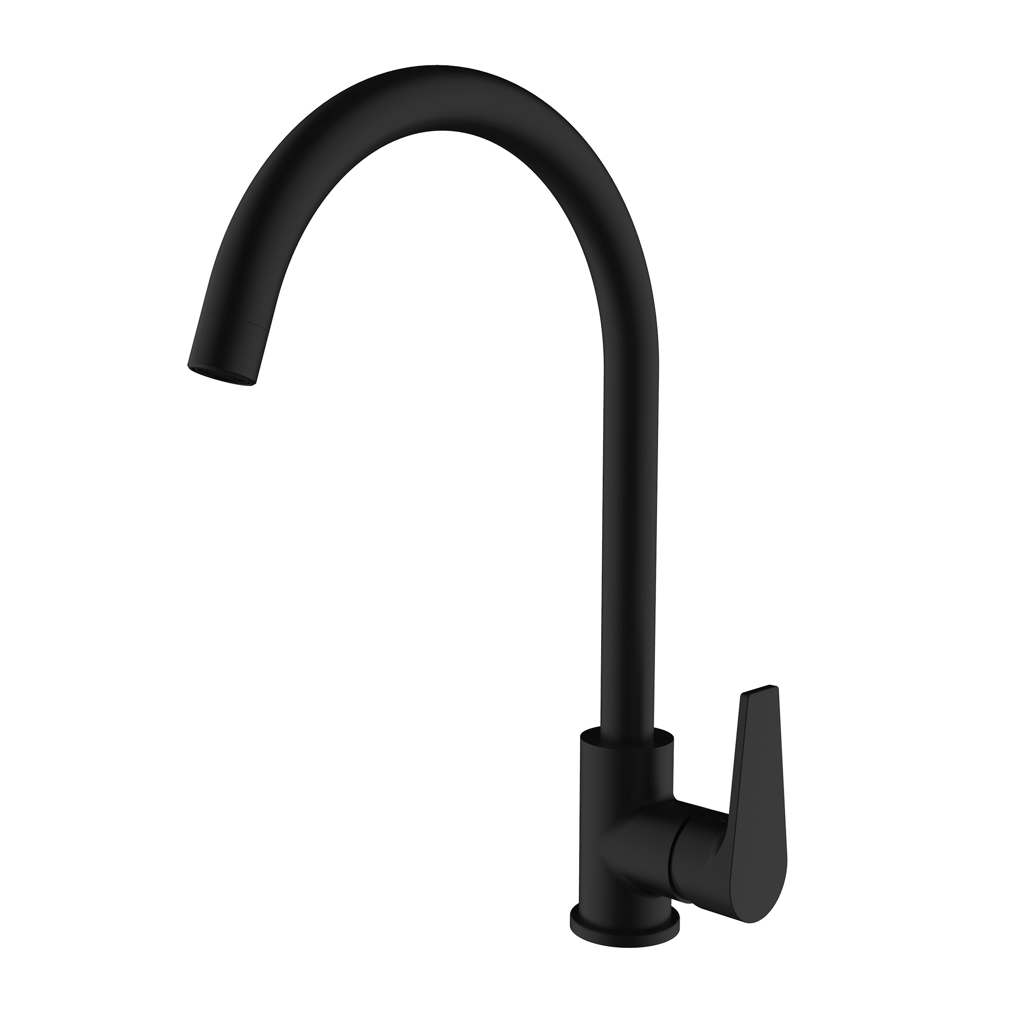 Single-lever sink mixer with aerator, swivel spout and flexible hoses 3/8″ >350mm.