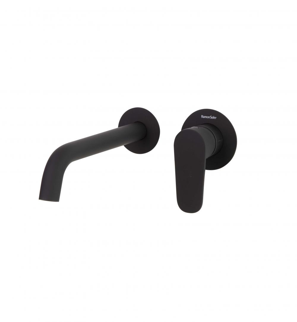 BRE362103NM BLACK MATTE CONCEALED WASHBASIN 2 COVERS 24 CM SPOUT 5L ALEXIA S2 – BRE362103NM NEGRO MATE LAVABO EMP. 2 FLORONES CAÑO 24CM 5L ALEXIA S2