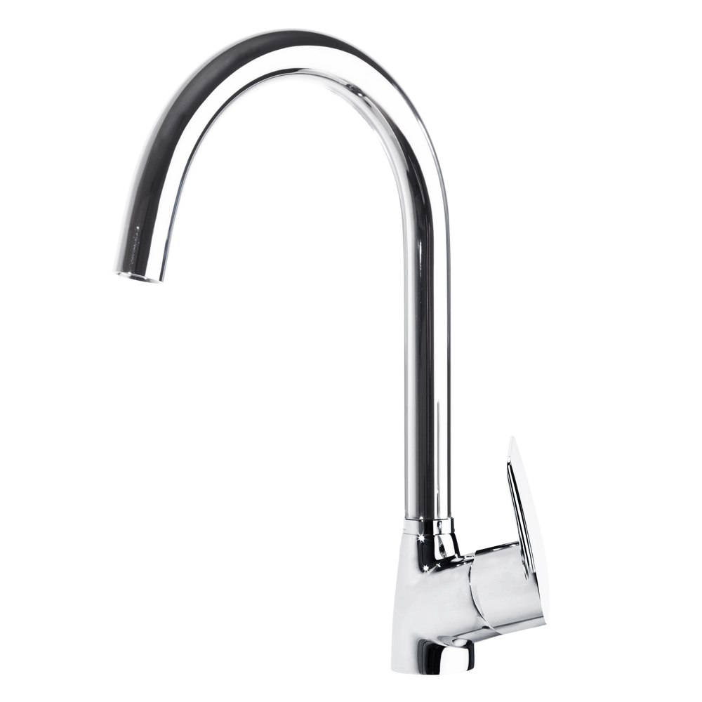 BRE510602 CHROME SINK MIXER SWIVEL VERTICAL CONICAL WITH SWAN SPOUT 5L CIVIC S2 – BRE510602 CROMO FREG. VERTICAL CONICO CAÑO CISNE 5L CIVIC S2