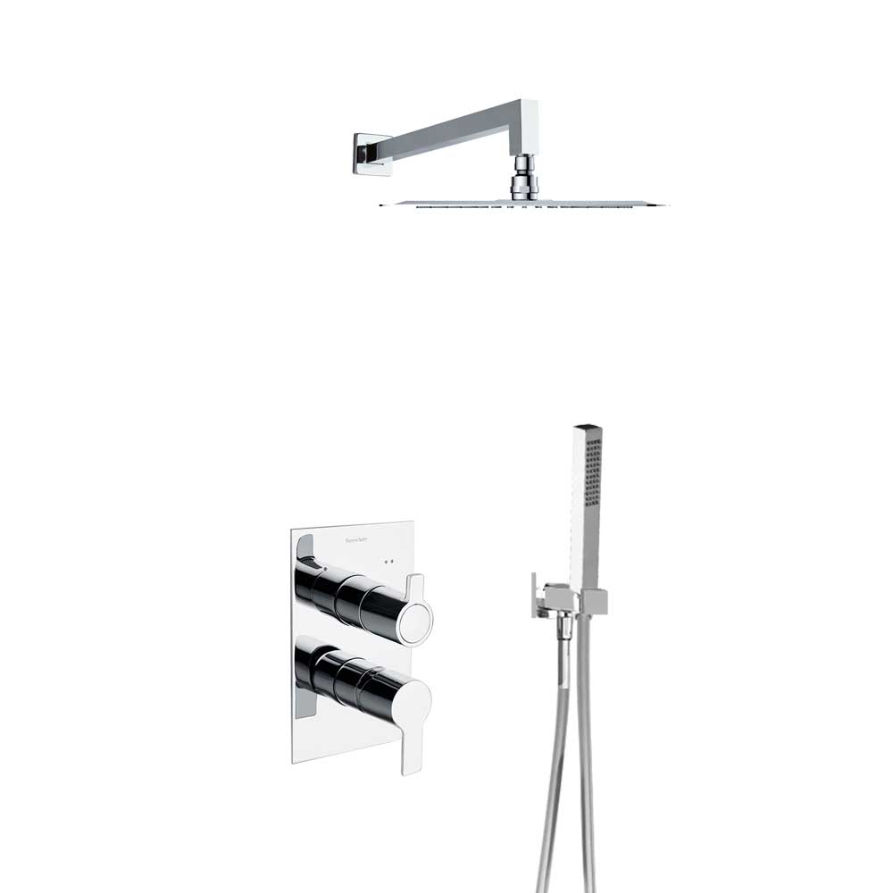 BRE941502 RK250 CHROME CONCEALED 2 WAYS SQUARED 8L BLAUTHERM S2 – BRE941502 RK250 CROMO EMPOTRADO 2 VIAS CUADRADO 8L BLAUTHERM S2