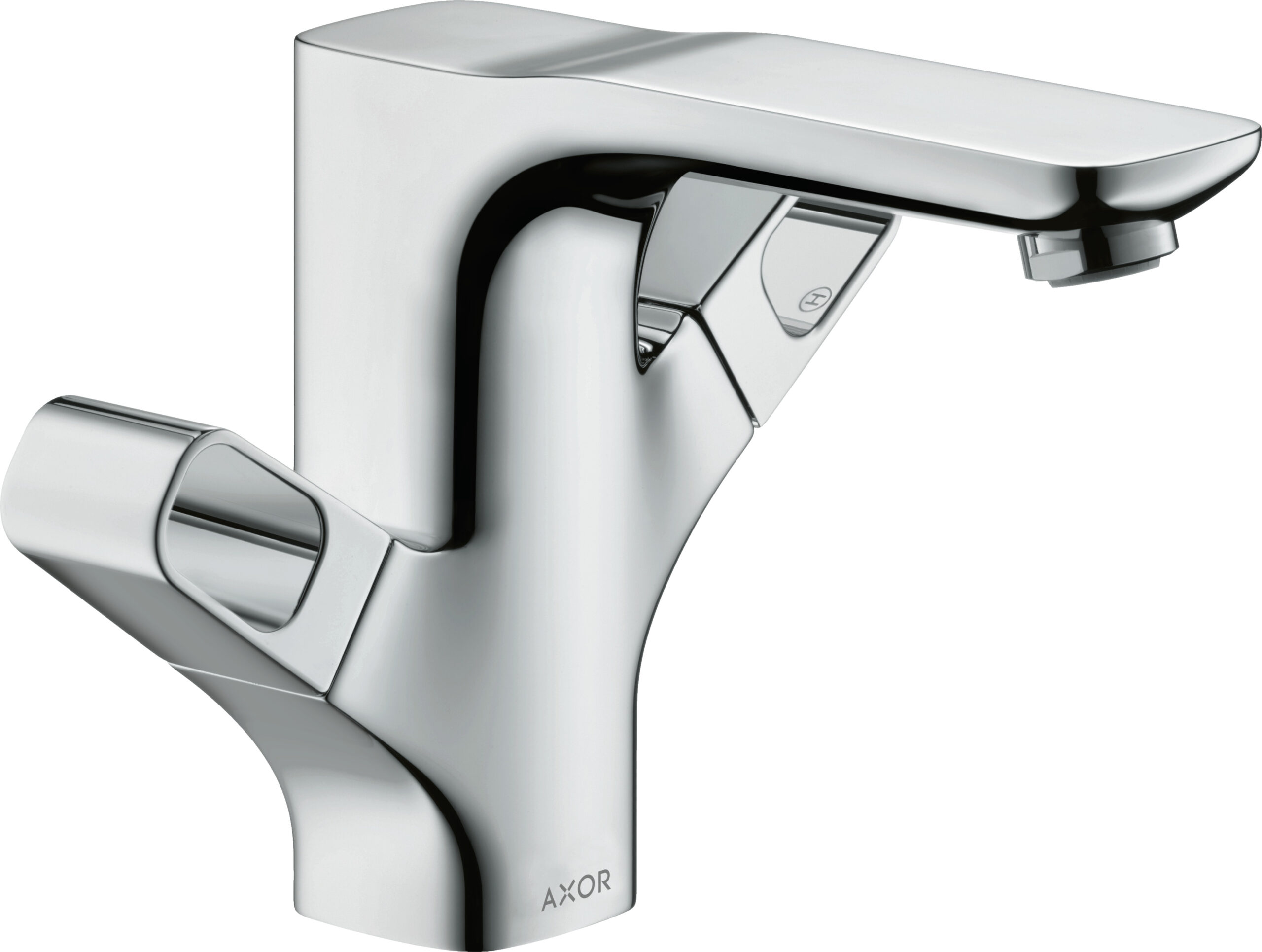 2-handle basin mixer 120 with pop-up waste set