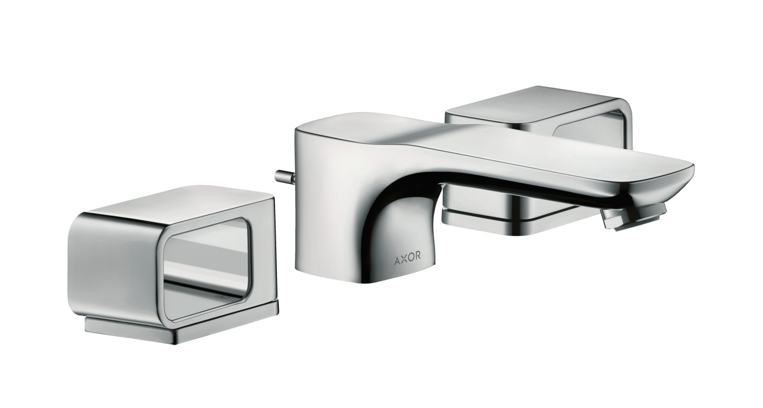 3-hole basin mixer 50 with escutcheons and pop-up waste set
