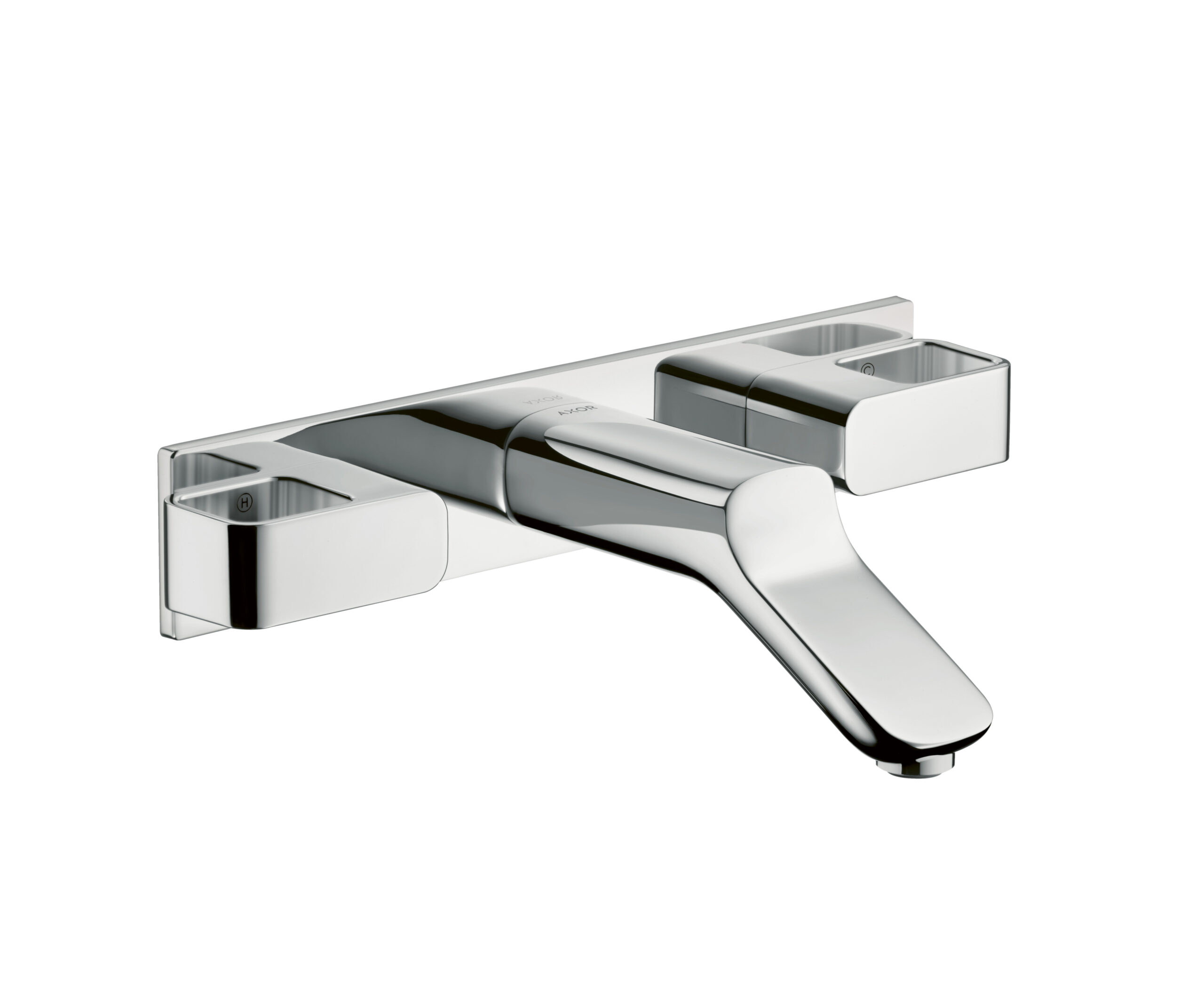 3-hole basin mixer for concealed installation wall-mounted with spout 168 mm