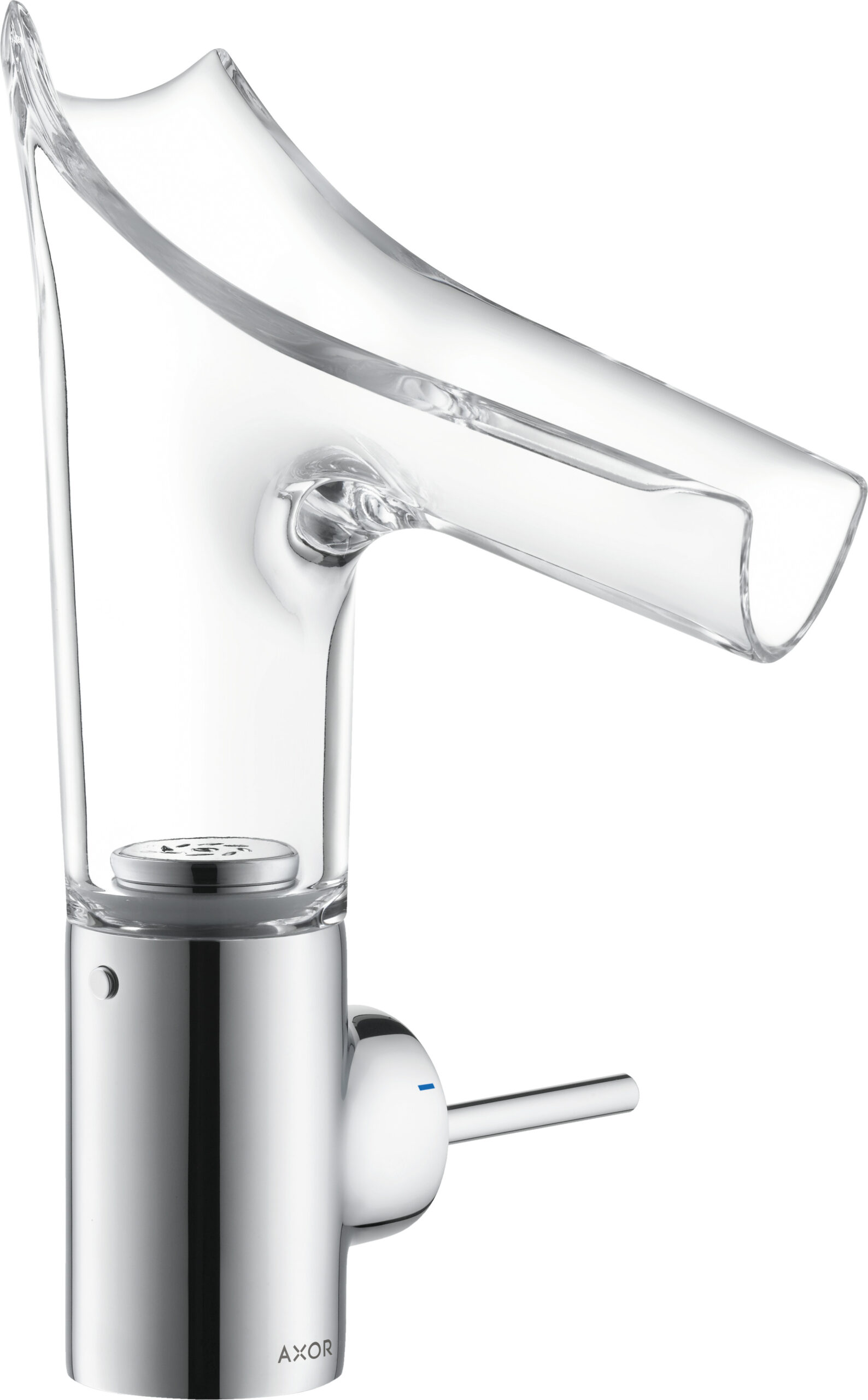Single lever basin mixer 140 with glass spout and waste set
