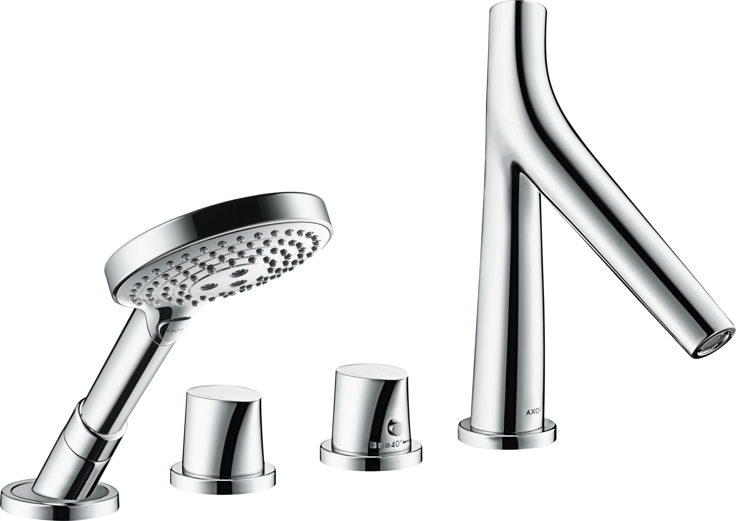 4-hole rim mounted thermostatic bath mixer