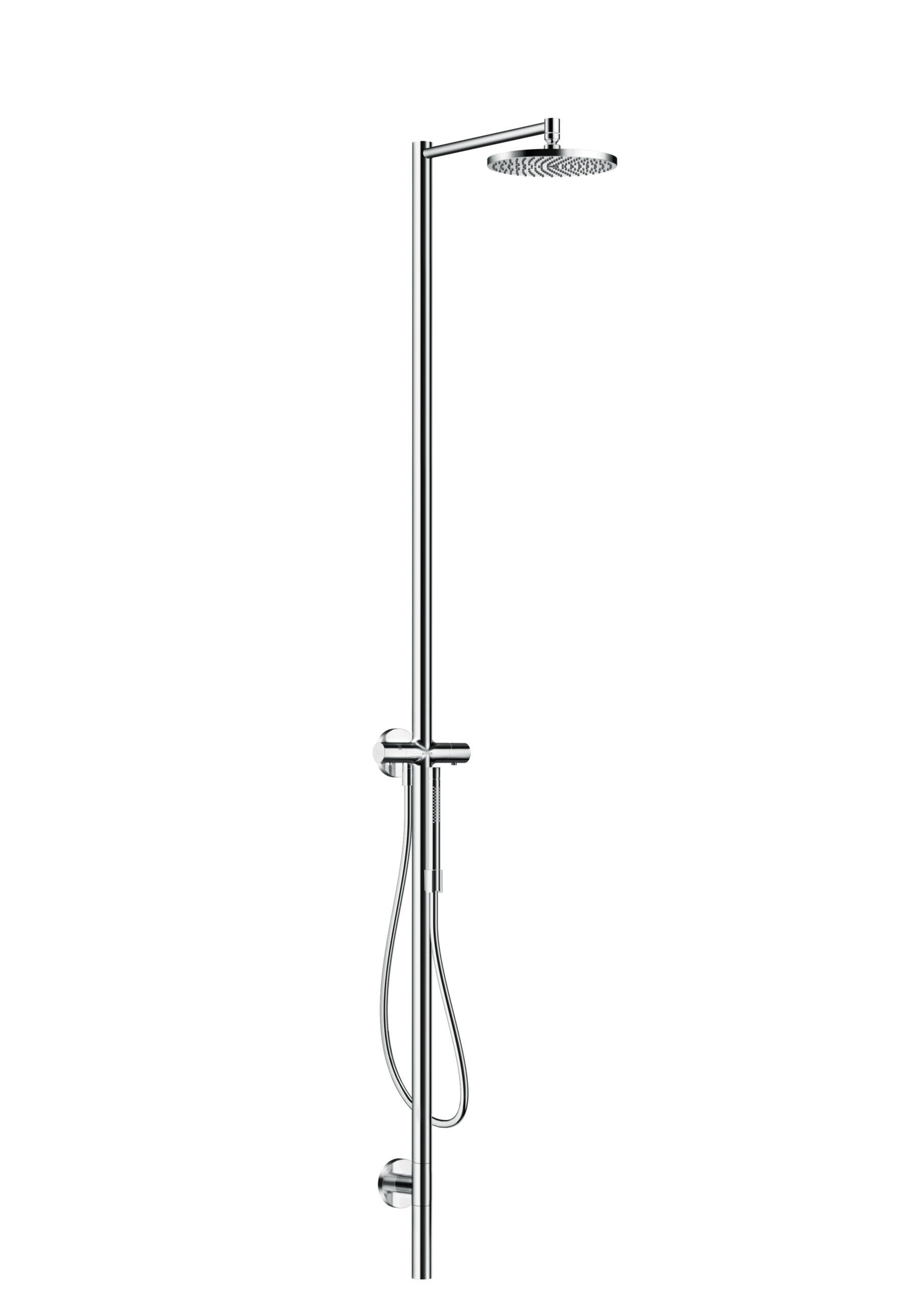 Shower column with thermostat and overhead shower 240 1jet