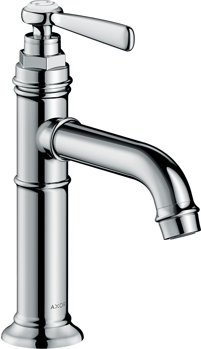 Single lever basin mixer 100 with lever handle and waste set