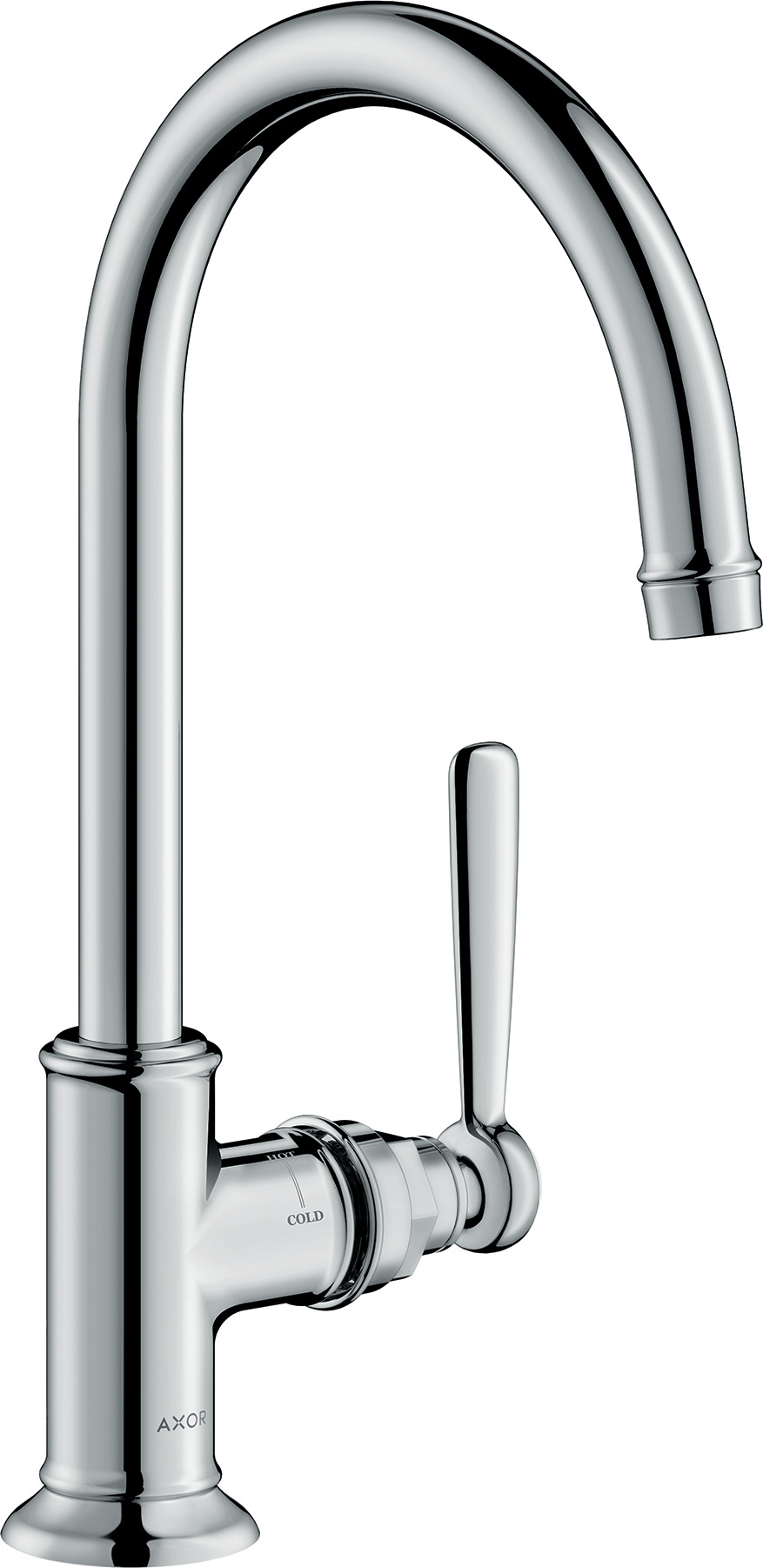 Single lever basin mixer 210 with lever handle and waste set