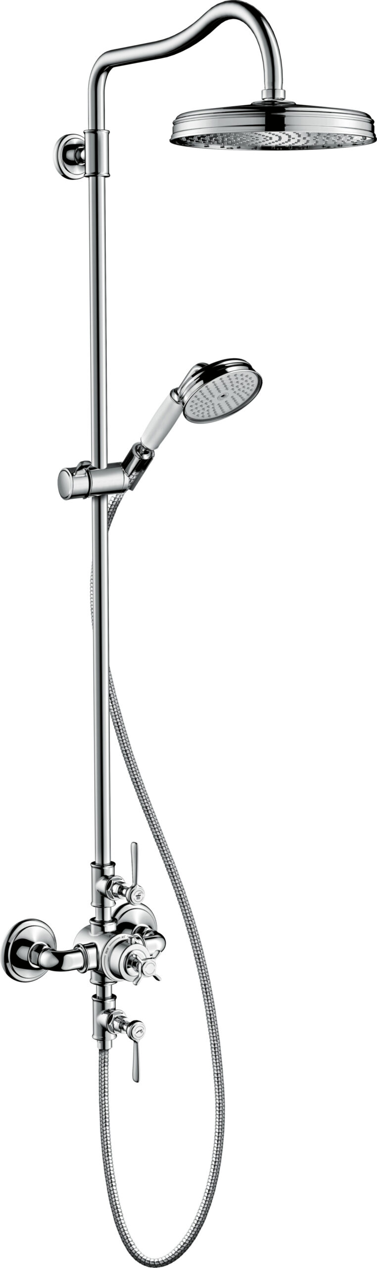 Showerpipe with thermostat and overhead shower 240 1jet