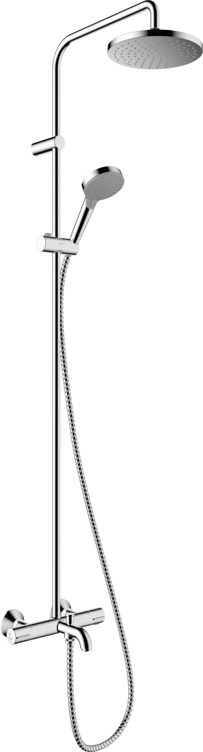 Showerpipe 200 1jet EcoSmart with bath thermostat