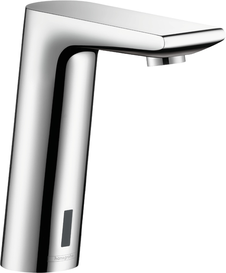 Electronic basin mixer with temperature pre-adjustment mains connection 230 V