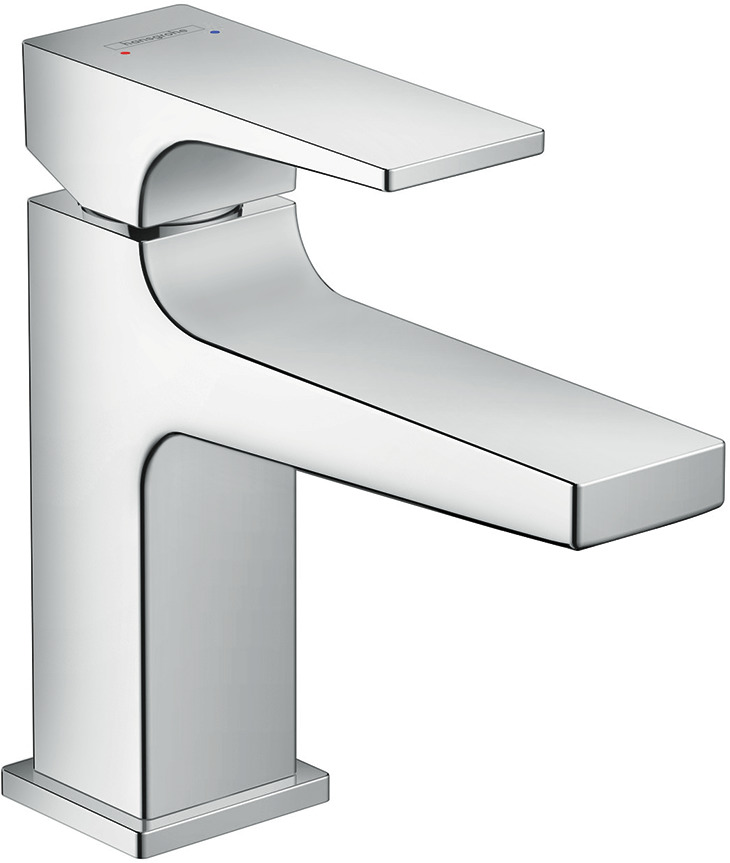 Single lever basin mixer 100 with lever handle for handrinse basins with push-open waste set
