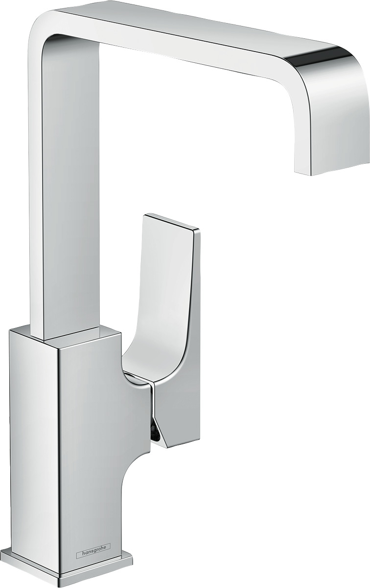 Single lever basin mixer 230 with lever handle and push-open waste set