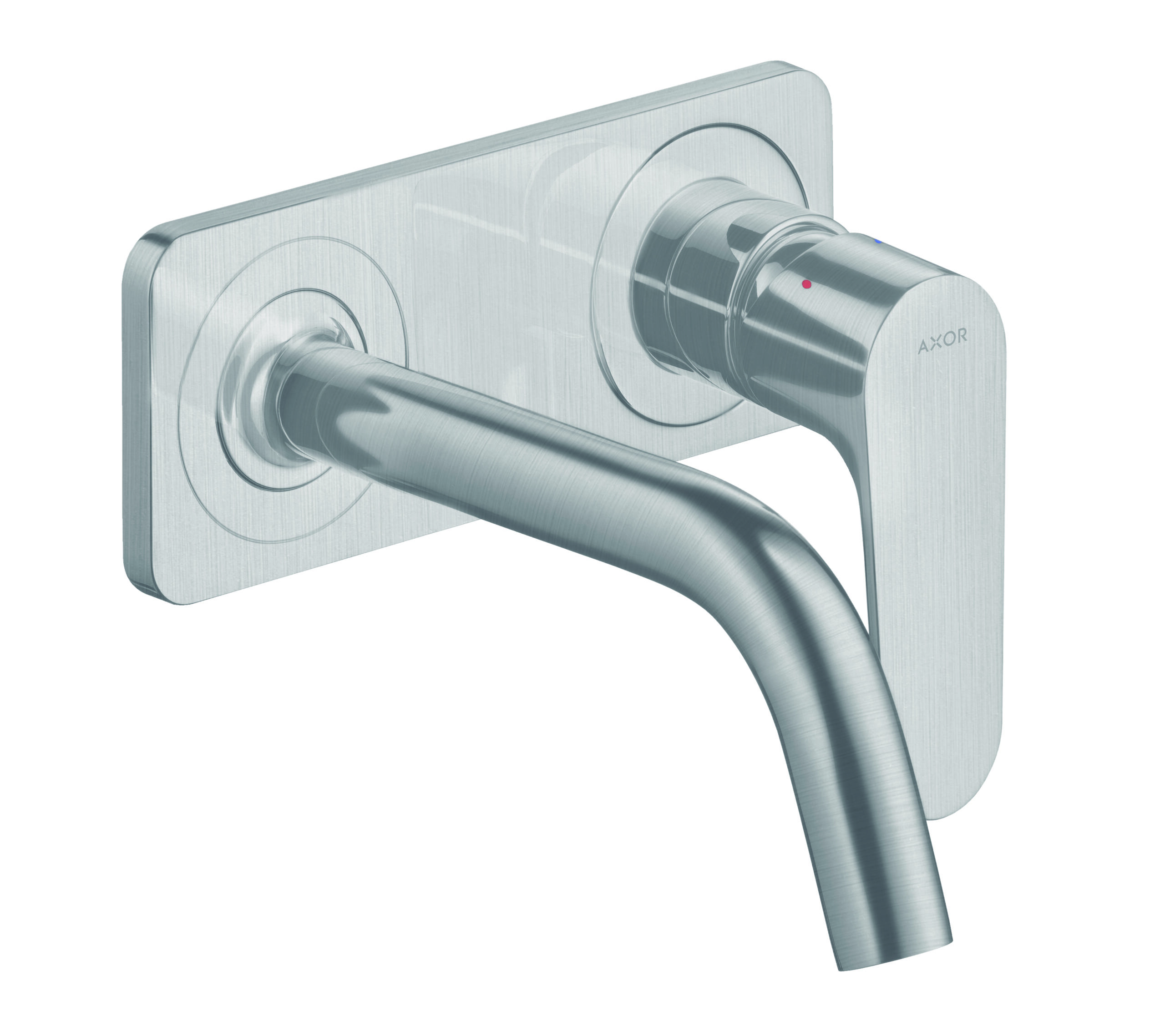 Single lever basin mixer for concealed installation wall-mounted with spout 167 mm and plate