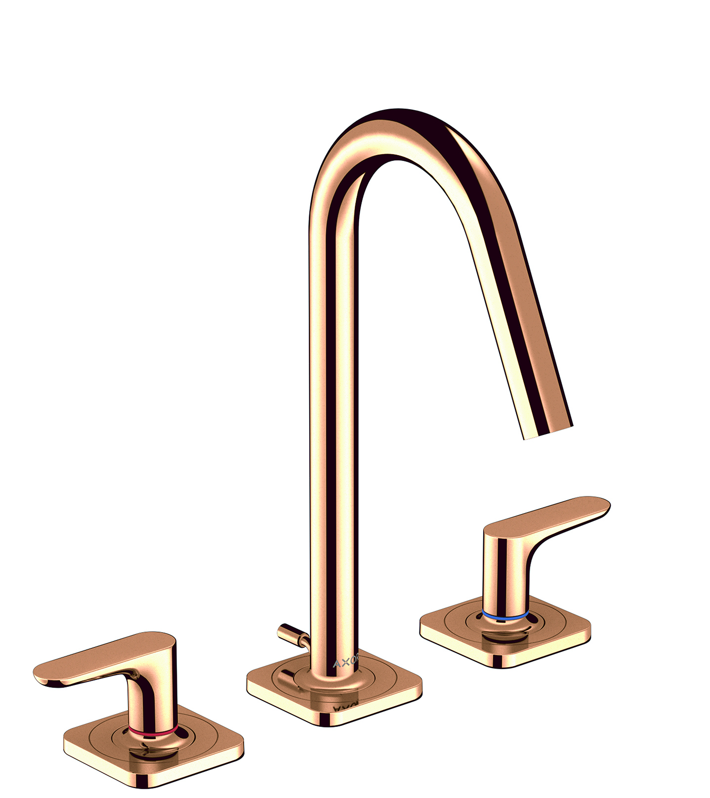 3-hole basin mixer 160 with lever handles, escutcheons and pop-up waste set