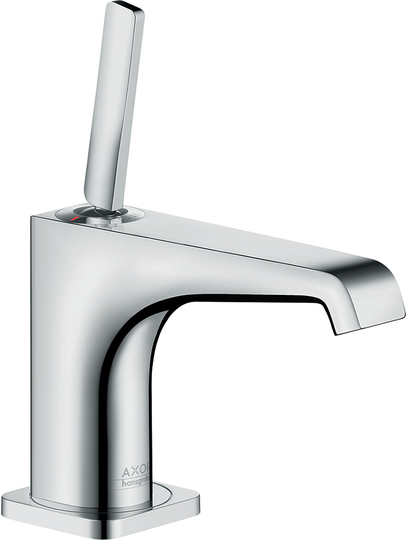 Single lever basin mixer 90 with pin handle for hand wash basins with waste set