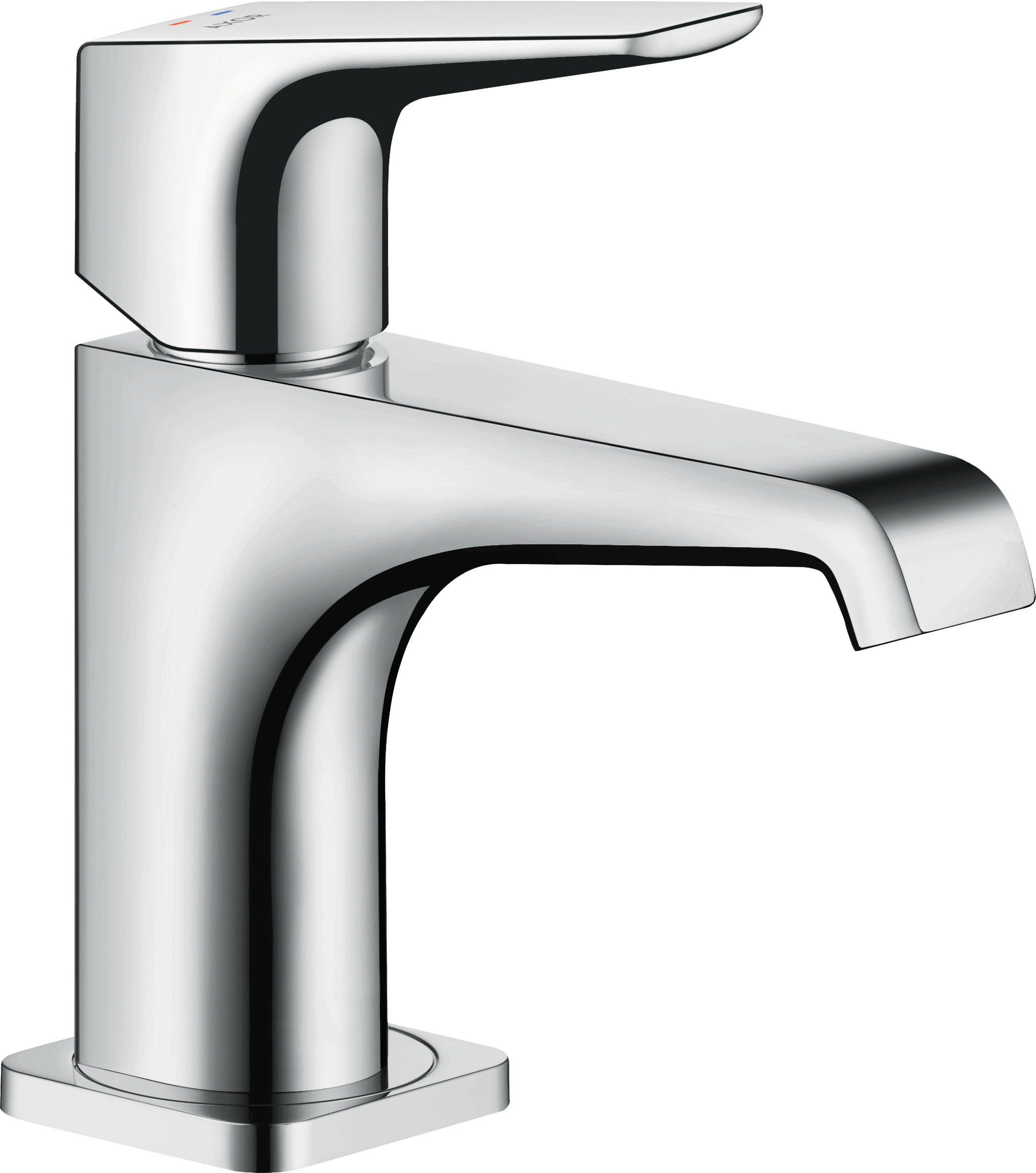 Single lever basin mixer 90 with lever handle for hand wash basins with waste set