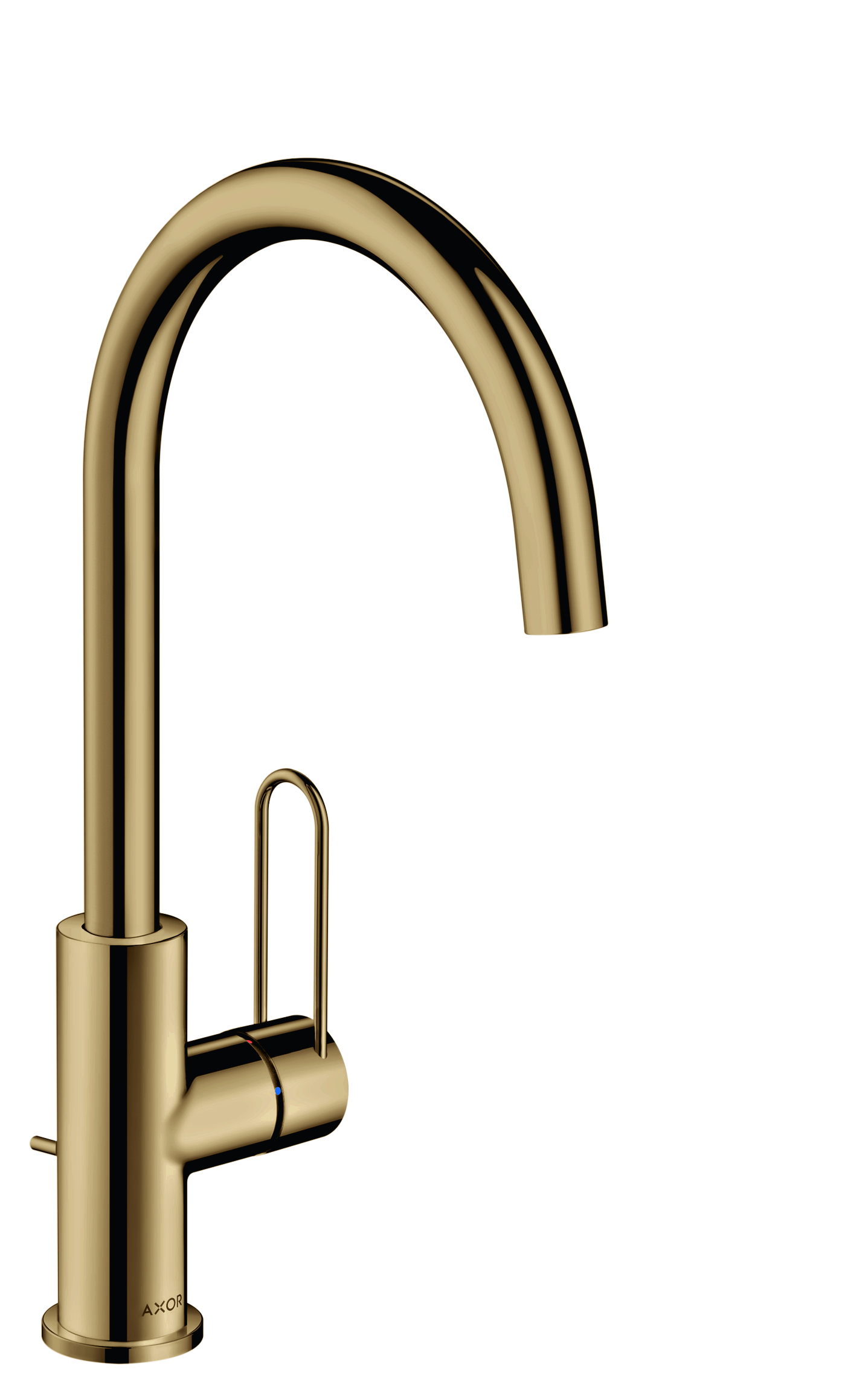 Single lever basin mixer 240 with loop handle and pop-up waste set
