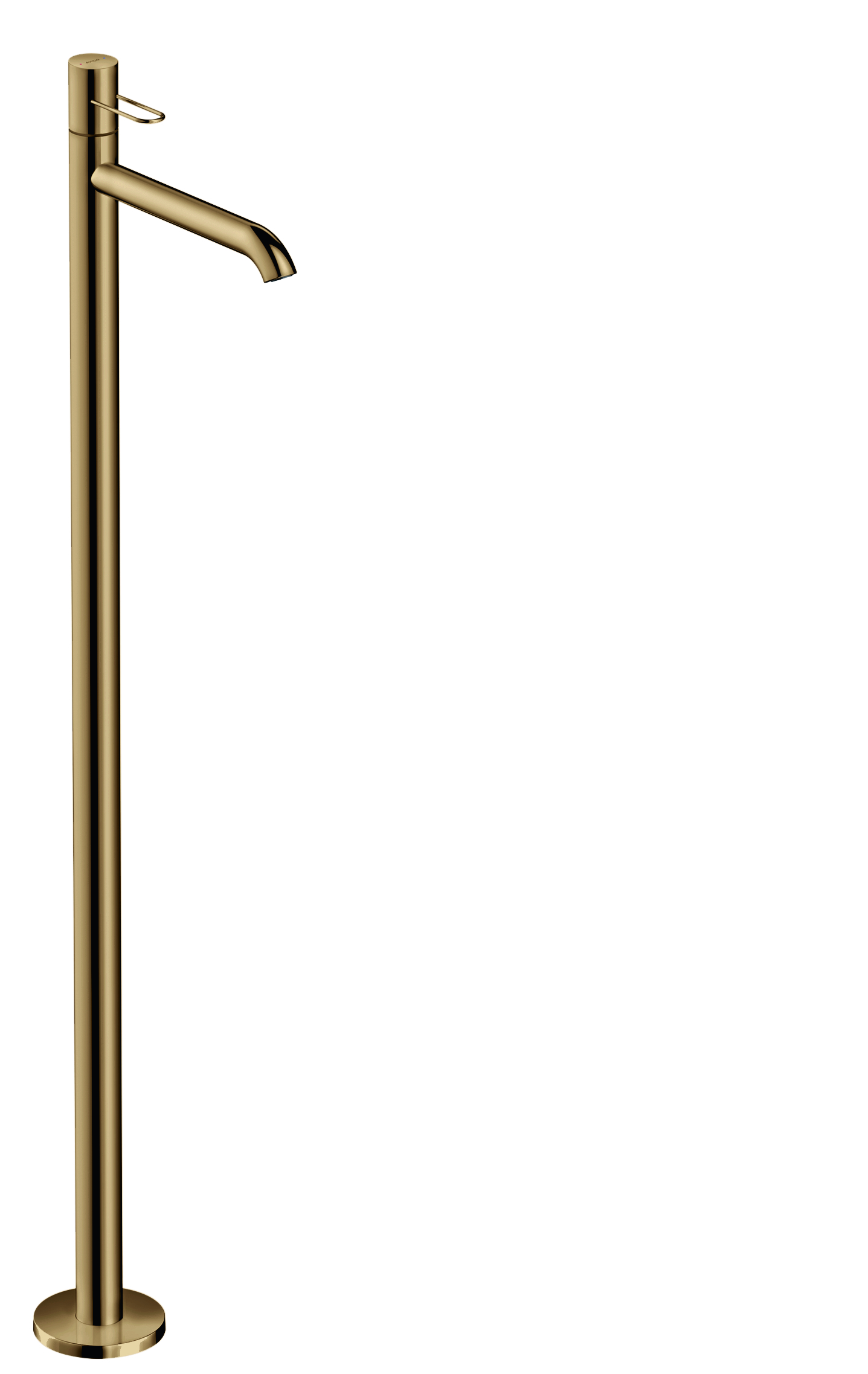 Single lever basin mixer floor-standing with loop handle without waste set