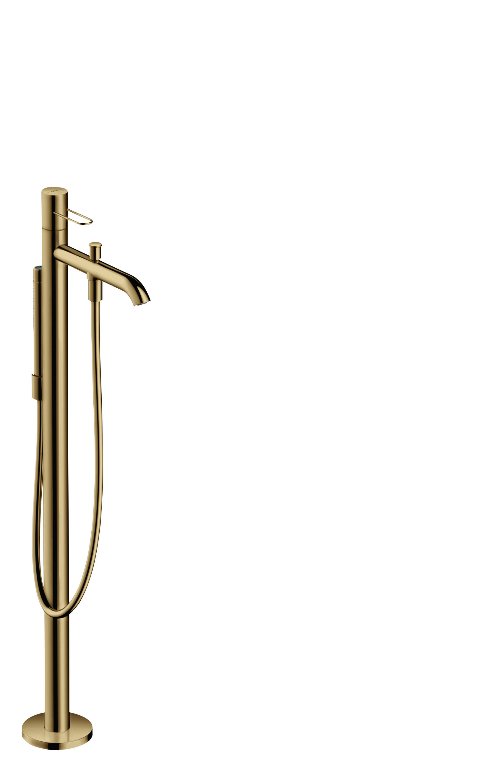 Single lever bath mixer floor-standing with loop handle